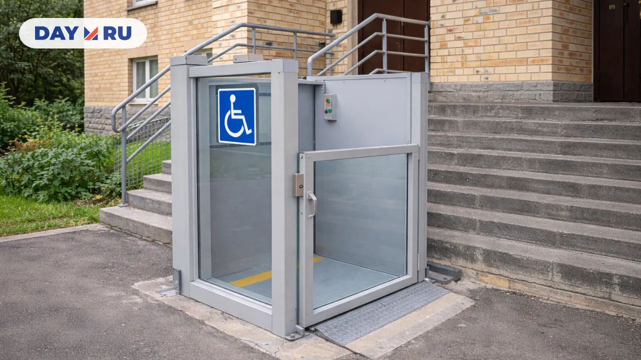 Пандус у подъезда жилого дома