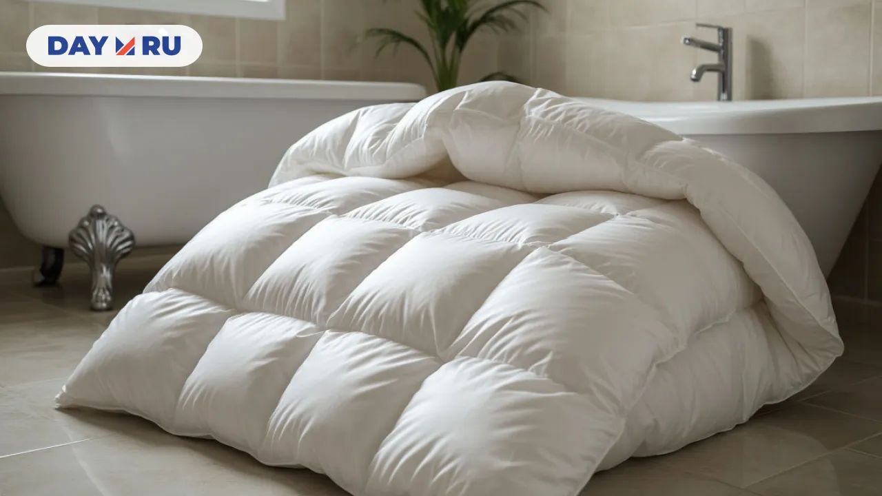 Ни одной пушинки мимо! Стираю зимнее одеяло только так и не мучаюсь со стиральной машиной