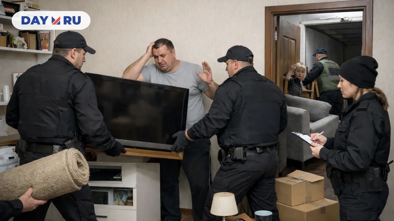 Приставы изымают мебель у должника