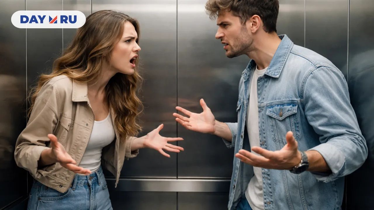 Ссора в лифте 