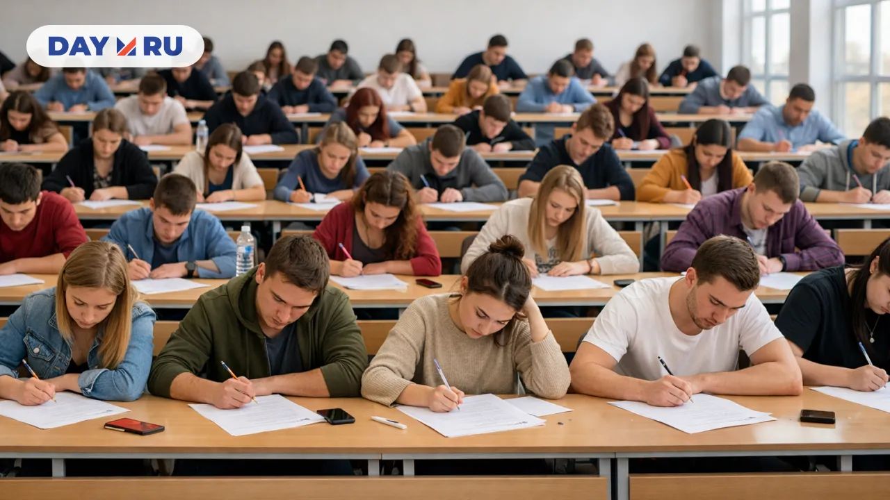 Экзамен в университетской аудитории