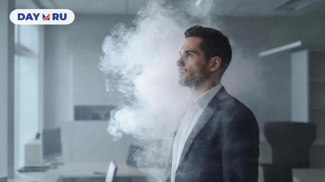 Мужчина в дыму