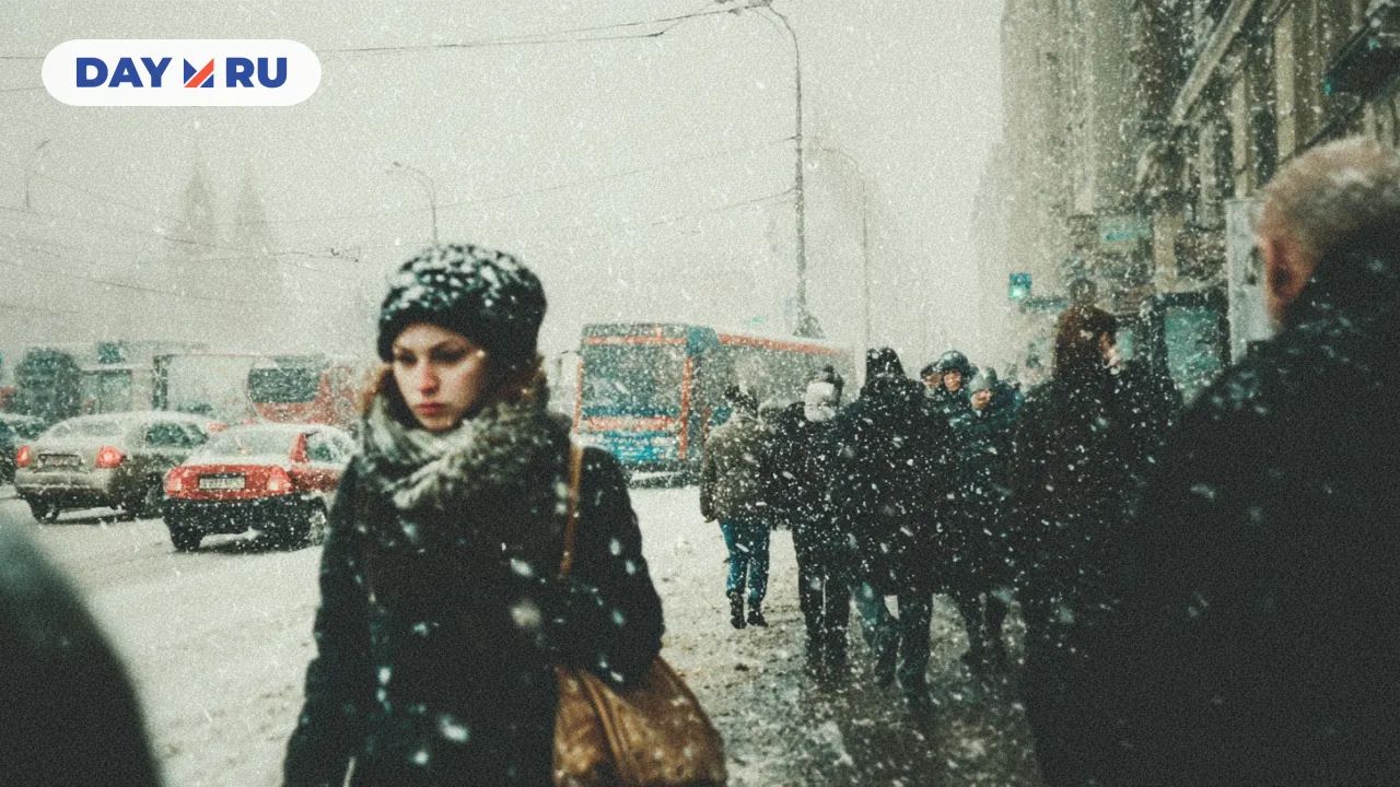 Зима, город