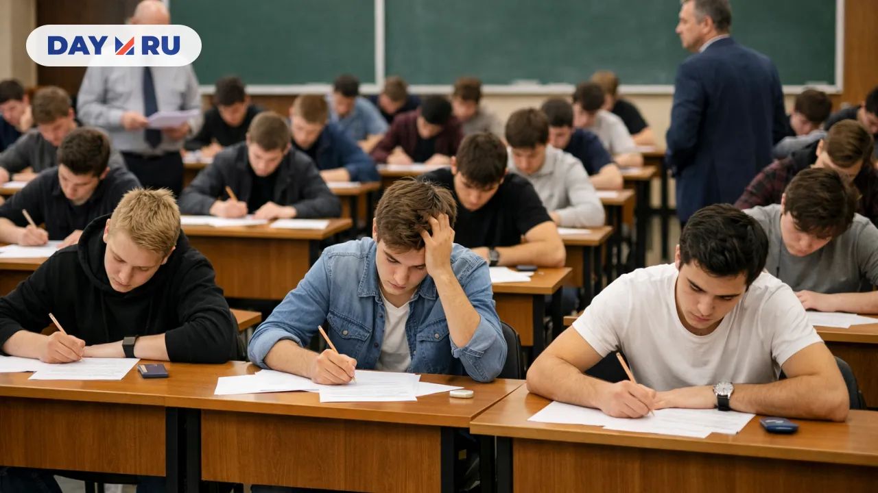 Экзамен в университете на лекции