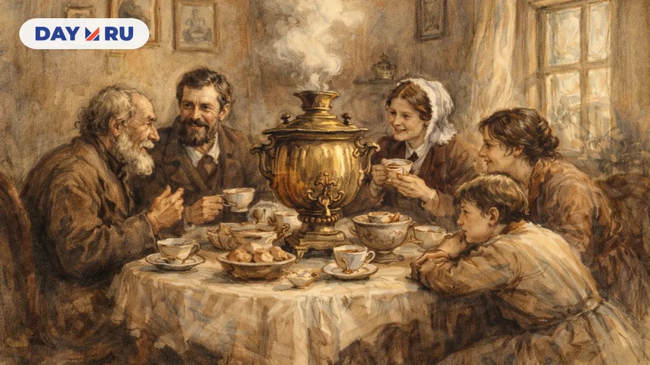 Тёплый ужин с самоваром