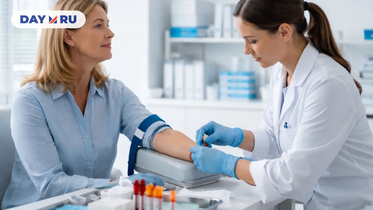 Забор крови в лаборатории