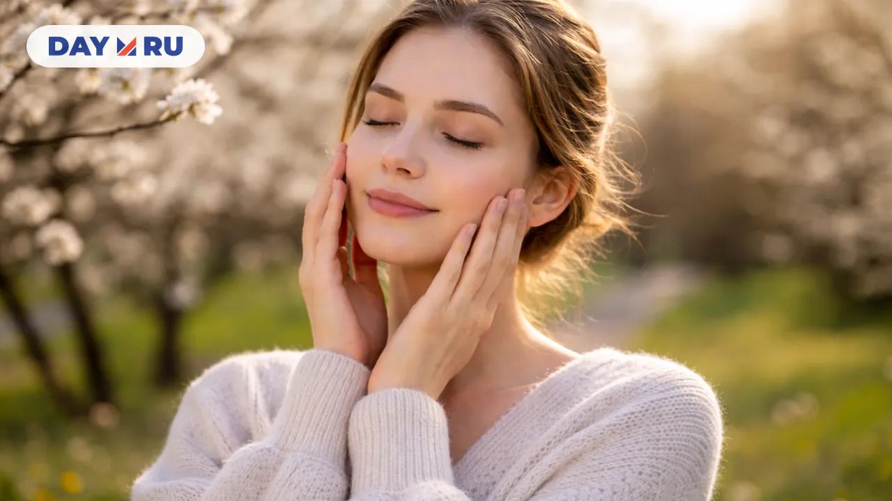 Девушка с нежной кожей.