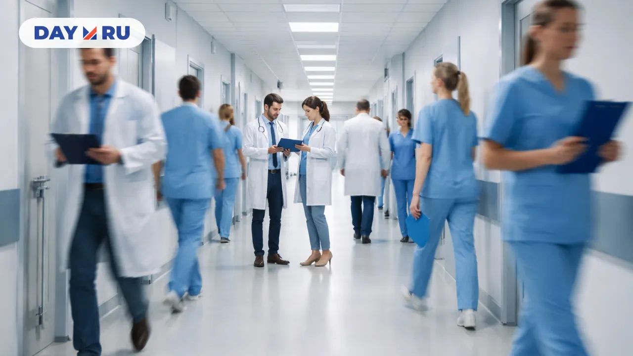 Больничный коридор в дневное время