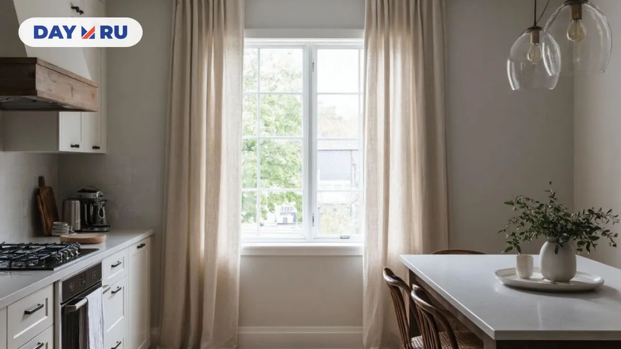 Не впитывают запахи и не перегружают интерьер: вот какие шторы для кухни стоит выбрать, чтоб не прогадать