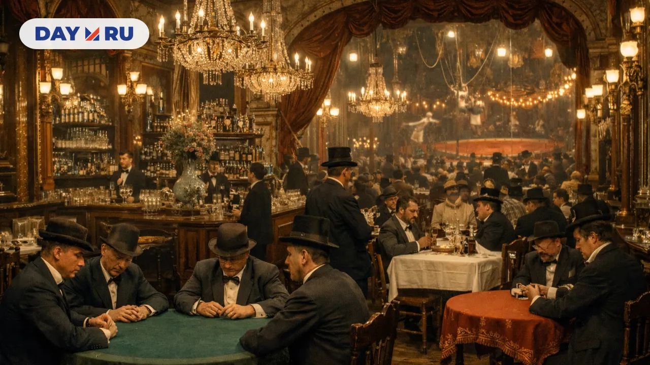 Цирковая бурлескная вечеринка в ресторане