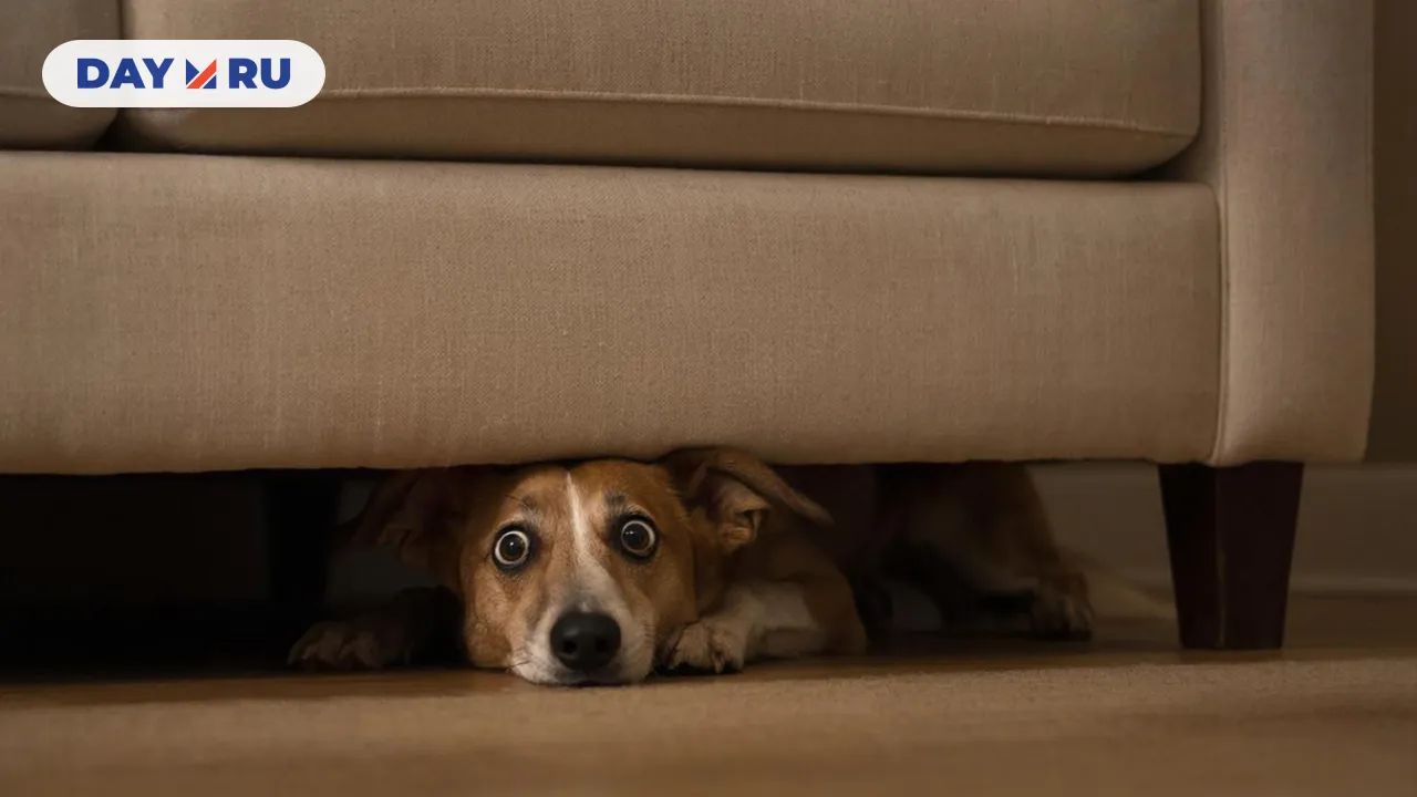 Испуганная собака