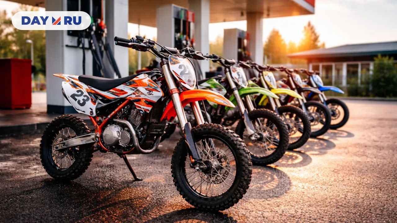 Пит-байки на заправке