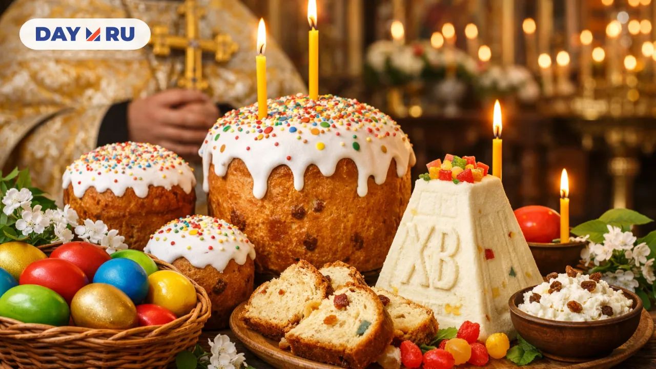 Пасхальный стол в православной церкви