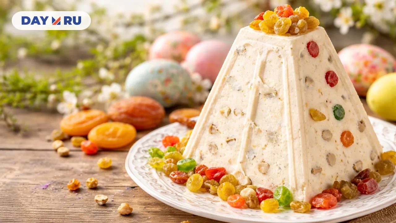 Пасха на белой тарелке