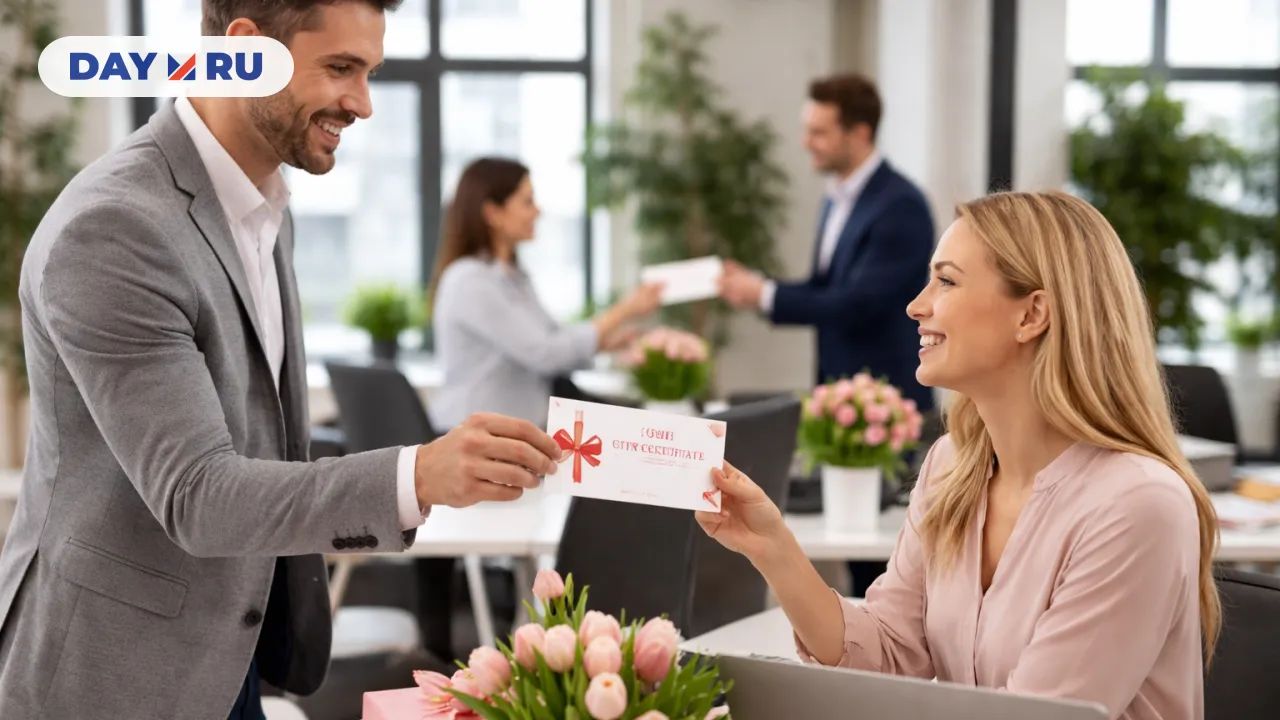 Подарок на 8 марта в офисе