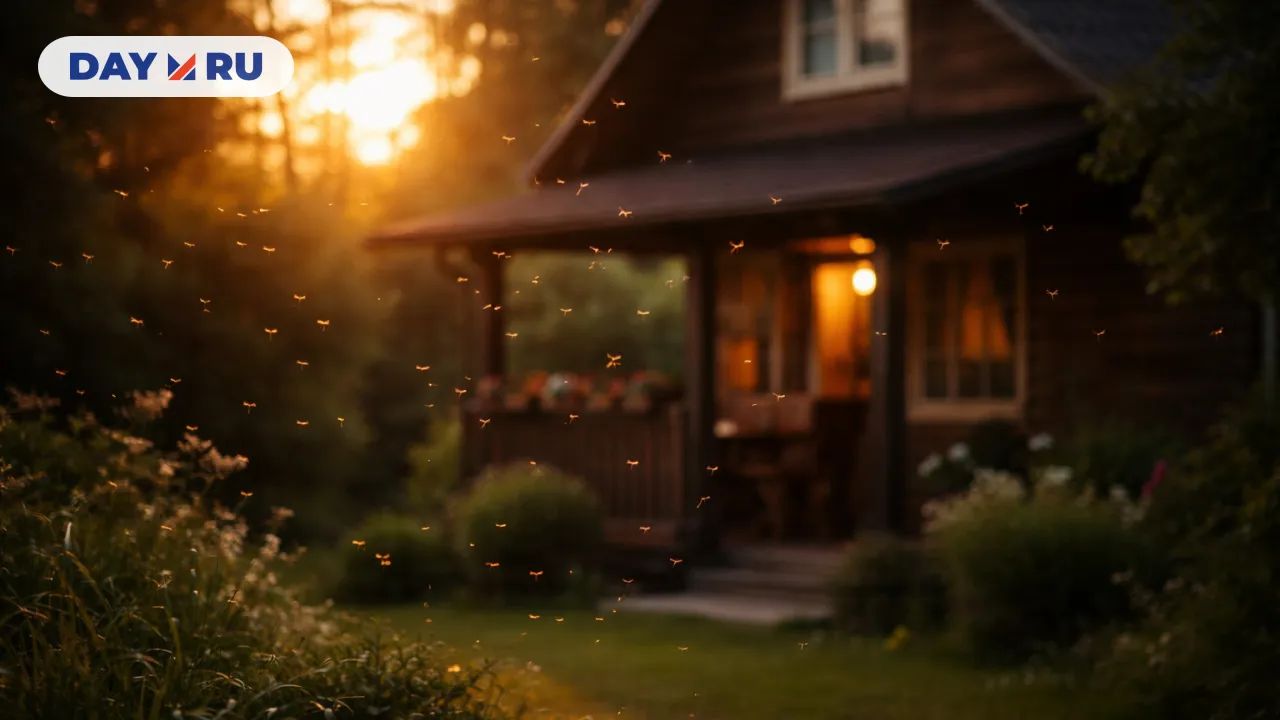 Уютный домик на закате