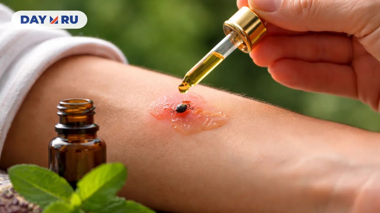 Обработка укуса клеща на руке