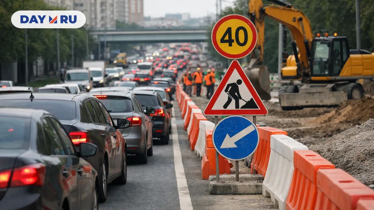 Затор на стройплощадке в Москве