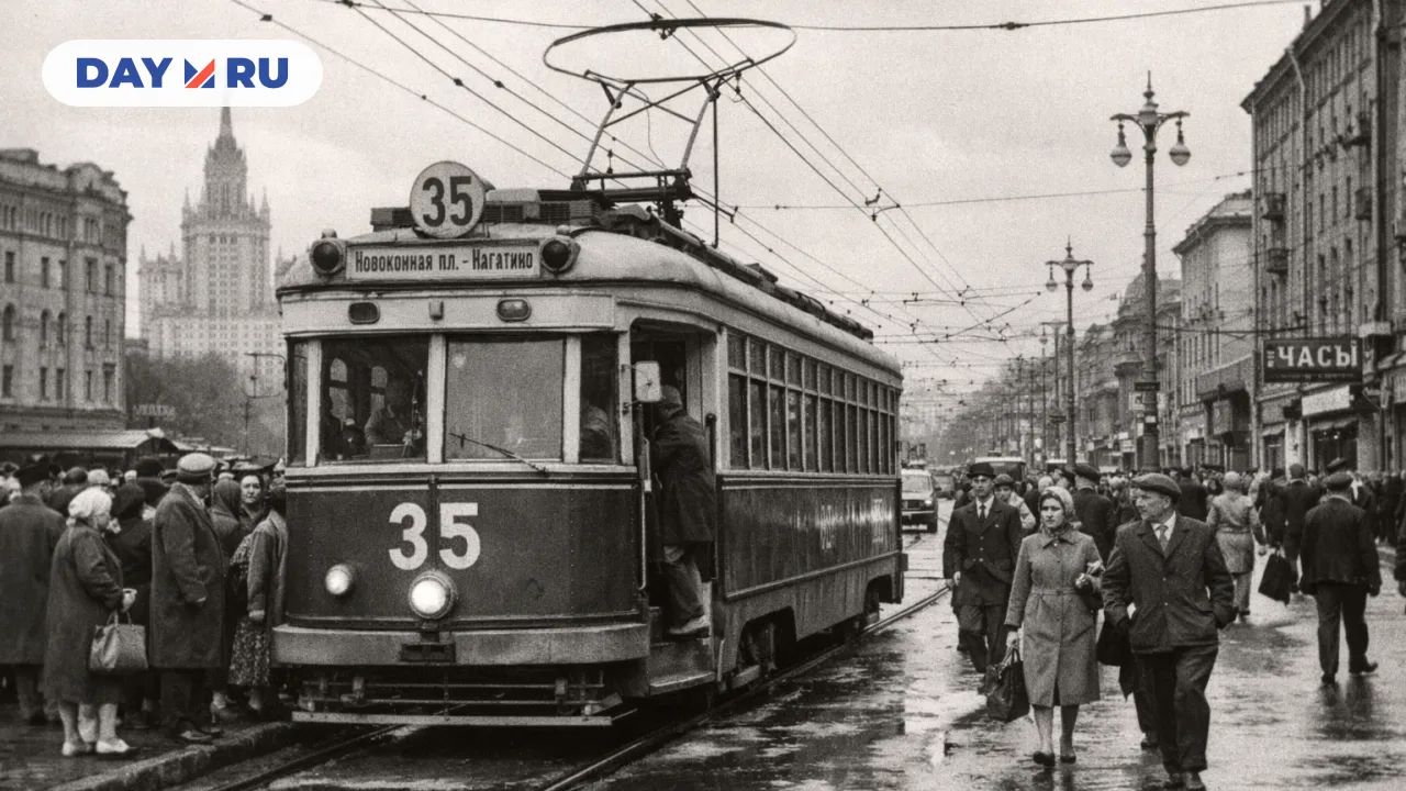 Трамвай номер 35 в Москве