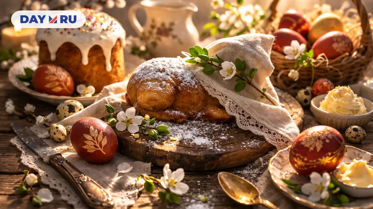 Пасхальный стол с уютной атмосферой