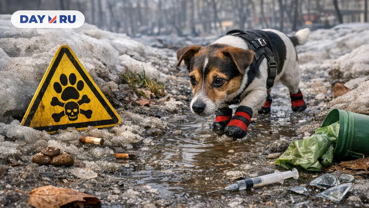 Опасный путь для маленькой собаки