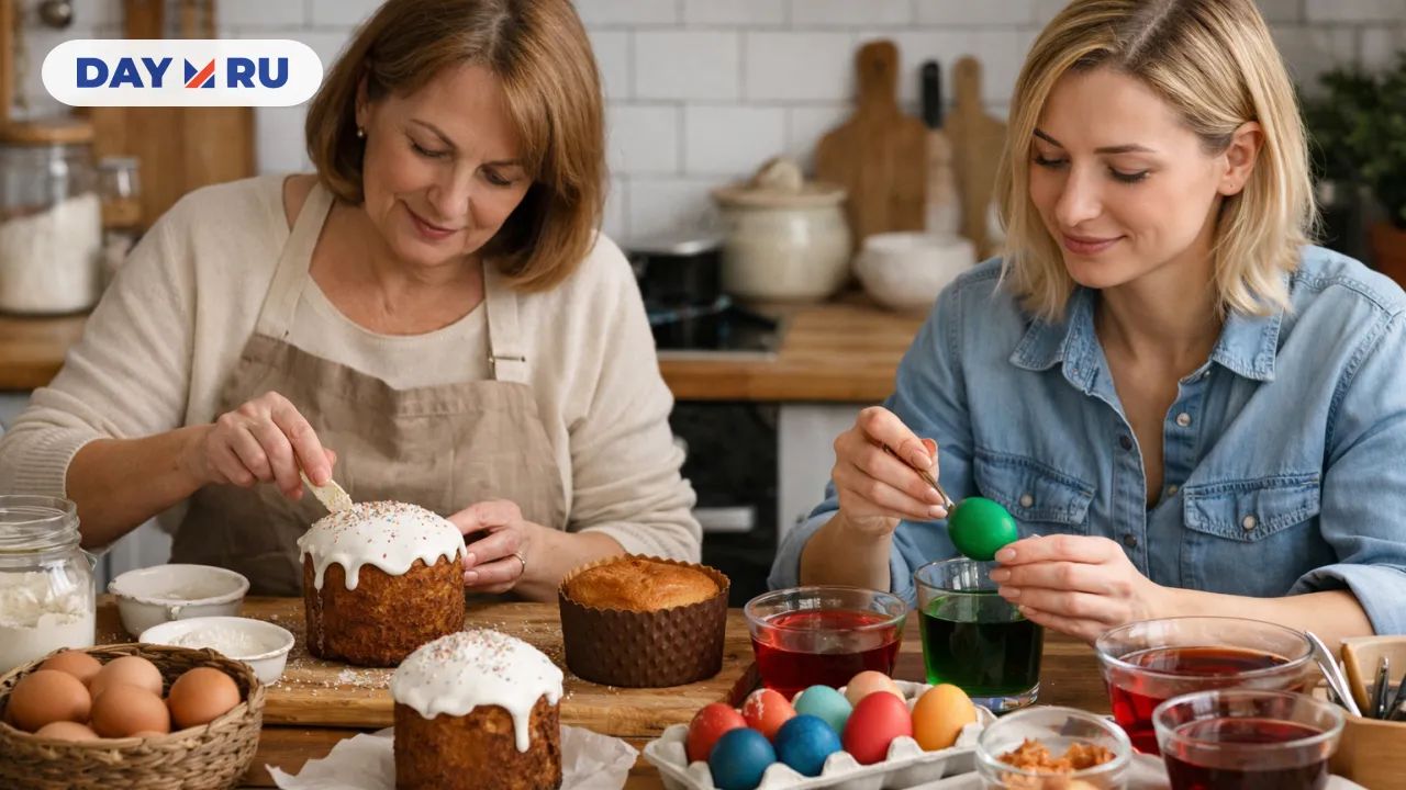 Пасхальная подготовка в кухне