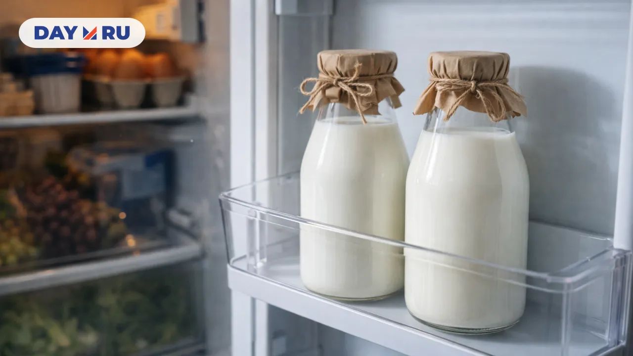 Молоко на дверце