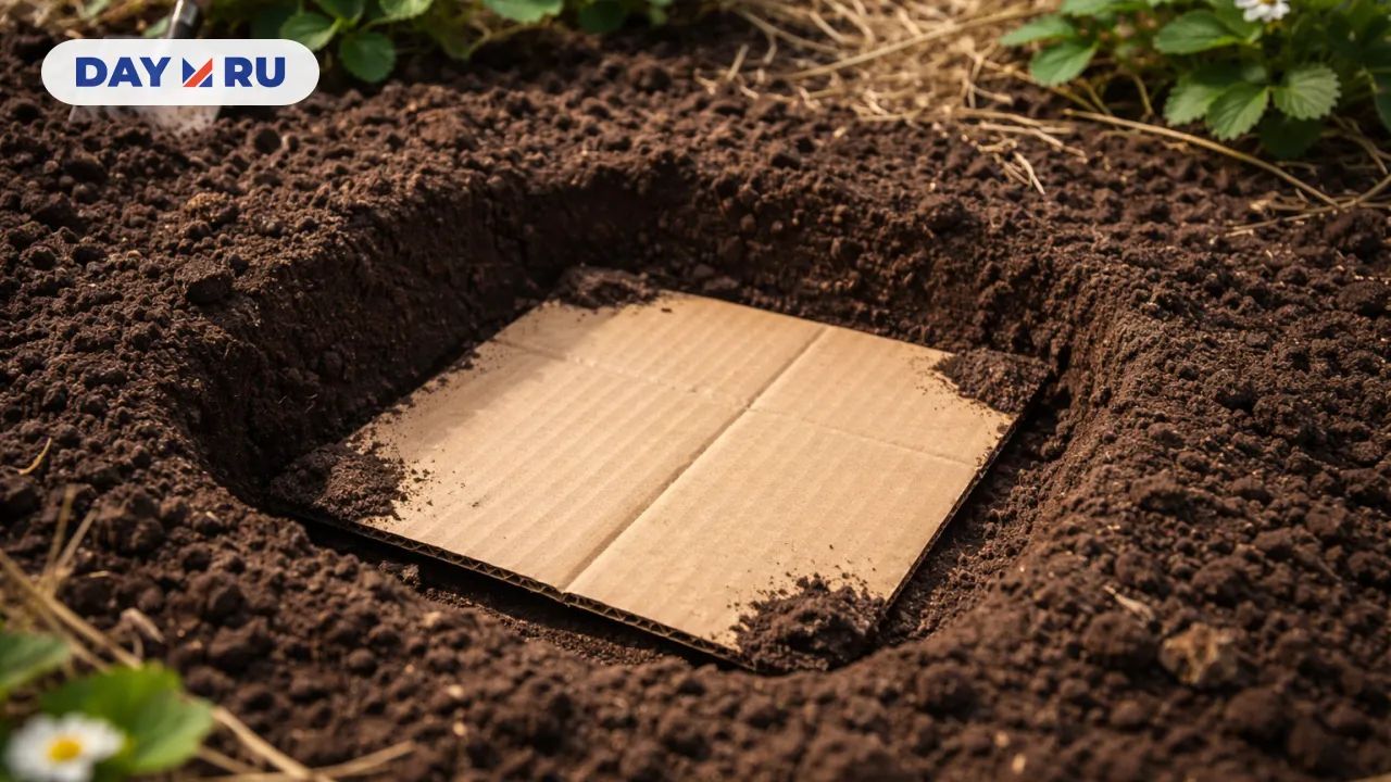 Картон в лунке