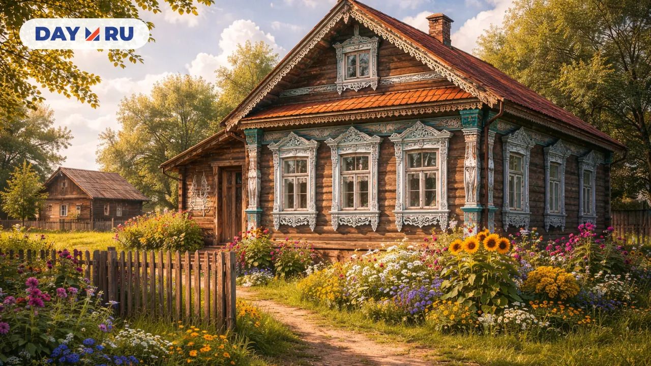 Дом с наличниками