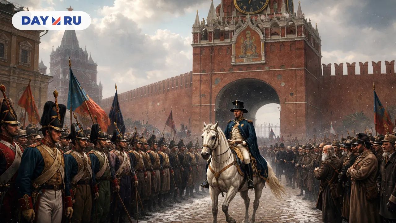 Наполеон перед Спасской башней