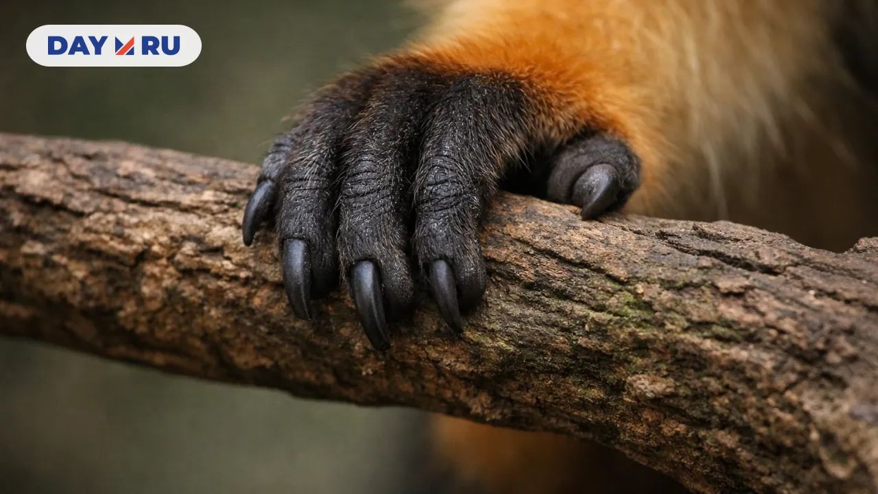 Тёмная фигура прячется среди густой листвы.