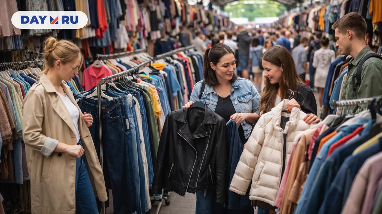 Рынок одежды под крышей