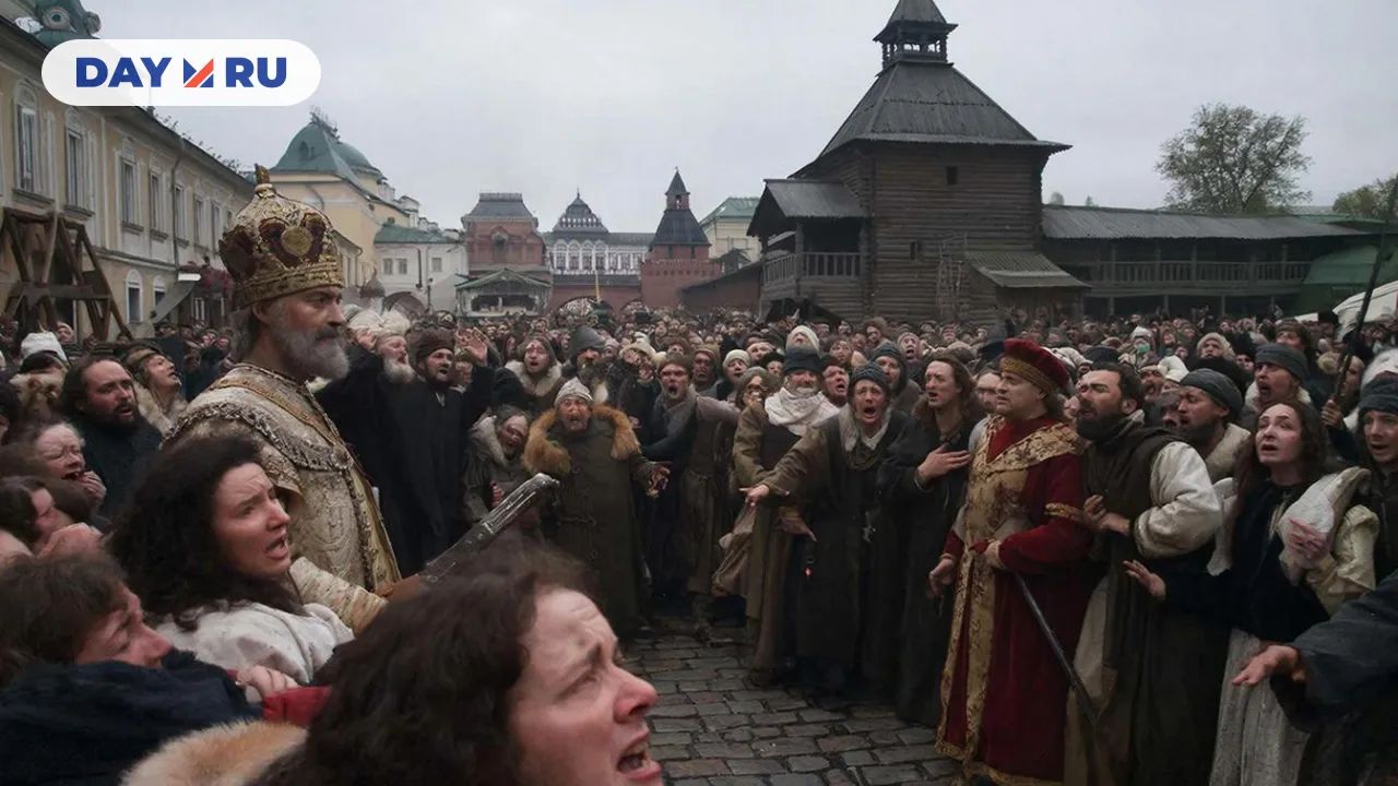 Люди рыдают на площади, 16 век