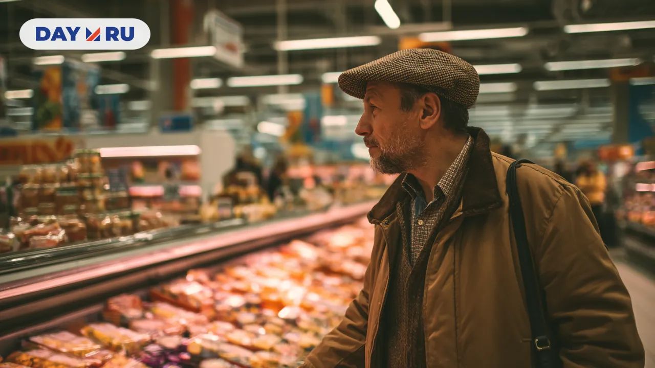 Супермаркет, мужчина