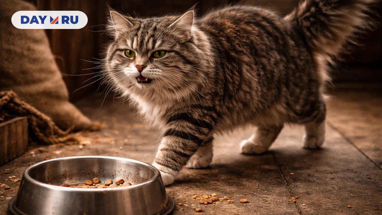 Кошка и корм