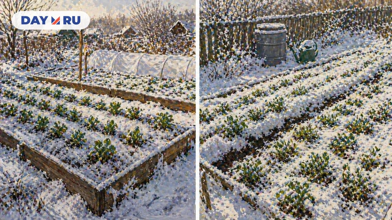 Заснеженная грядка 