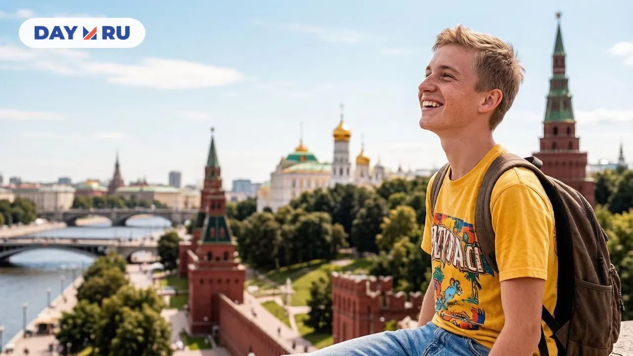 Турист в Москве