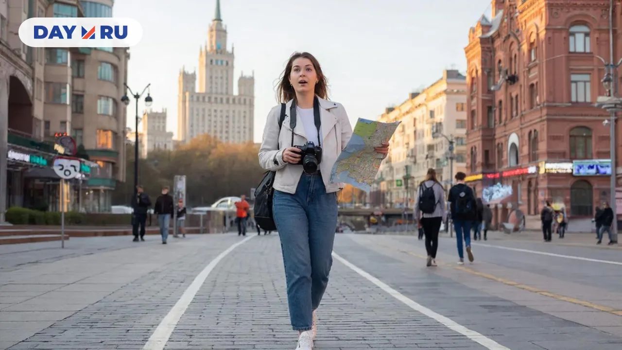 Туристка в Москве