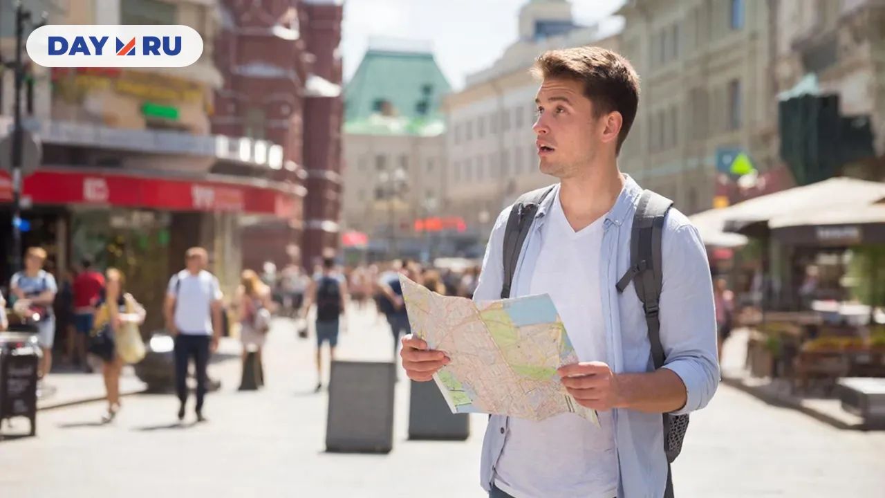 Турист в Москве