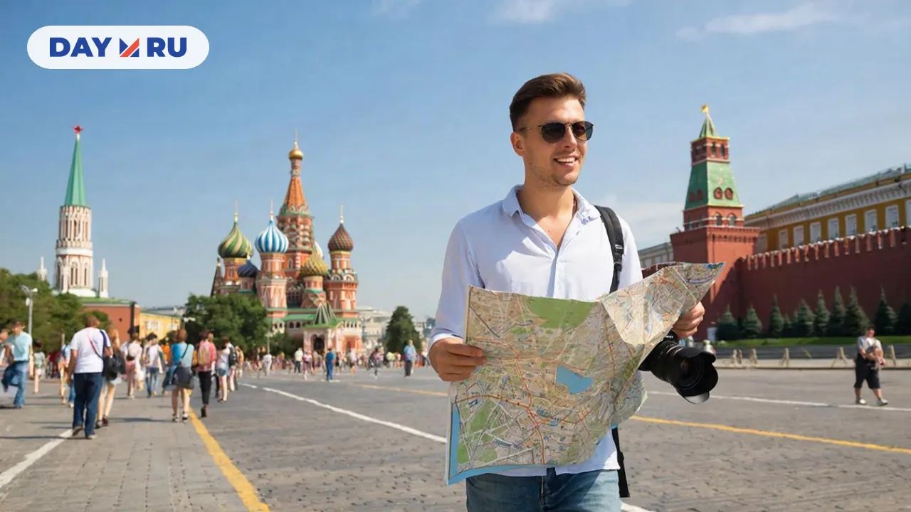 Турист в Москве