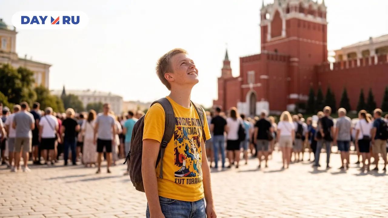Турист в Москве