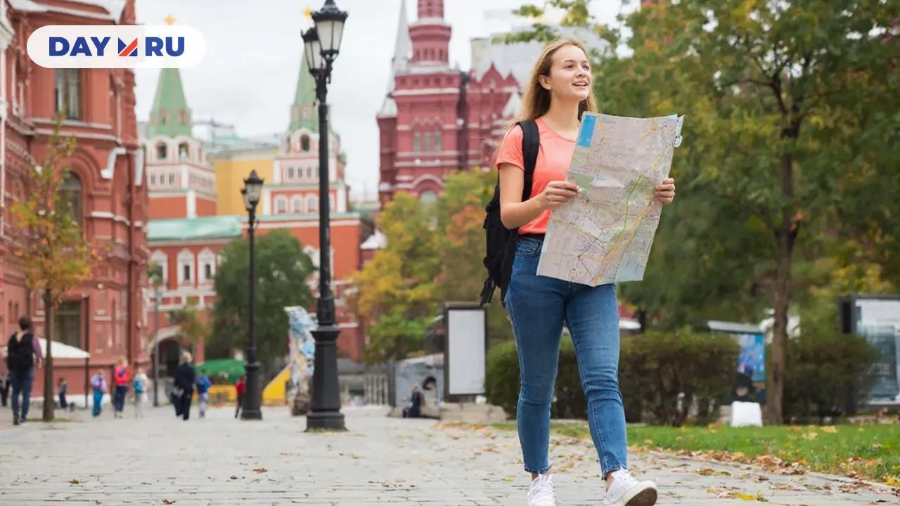 Туристка в Москве