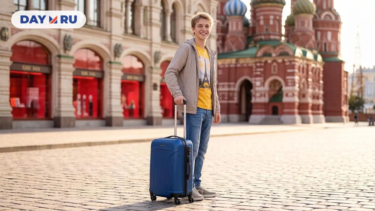 Турист в Москве