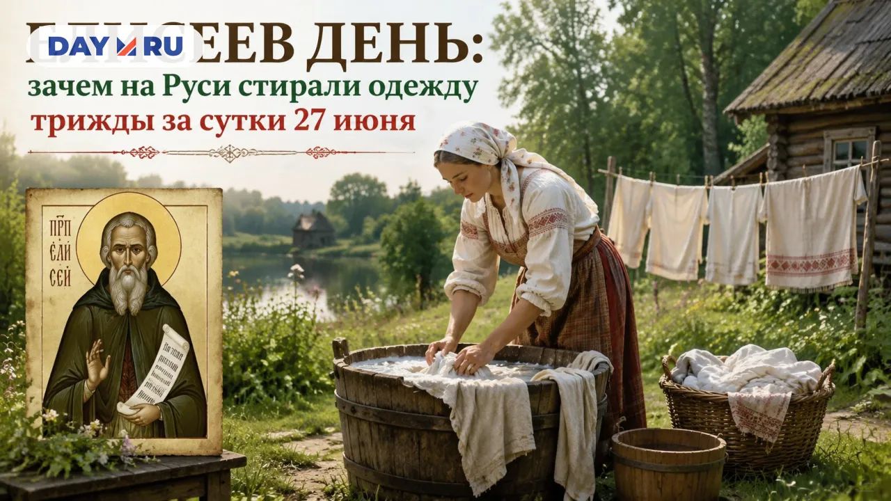 Женщина стирает одежду