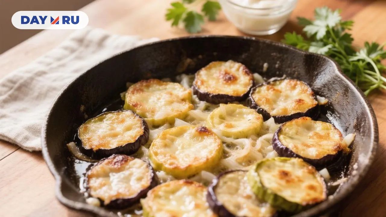 Жареные кабачки и баклажаны