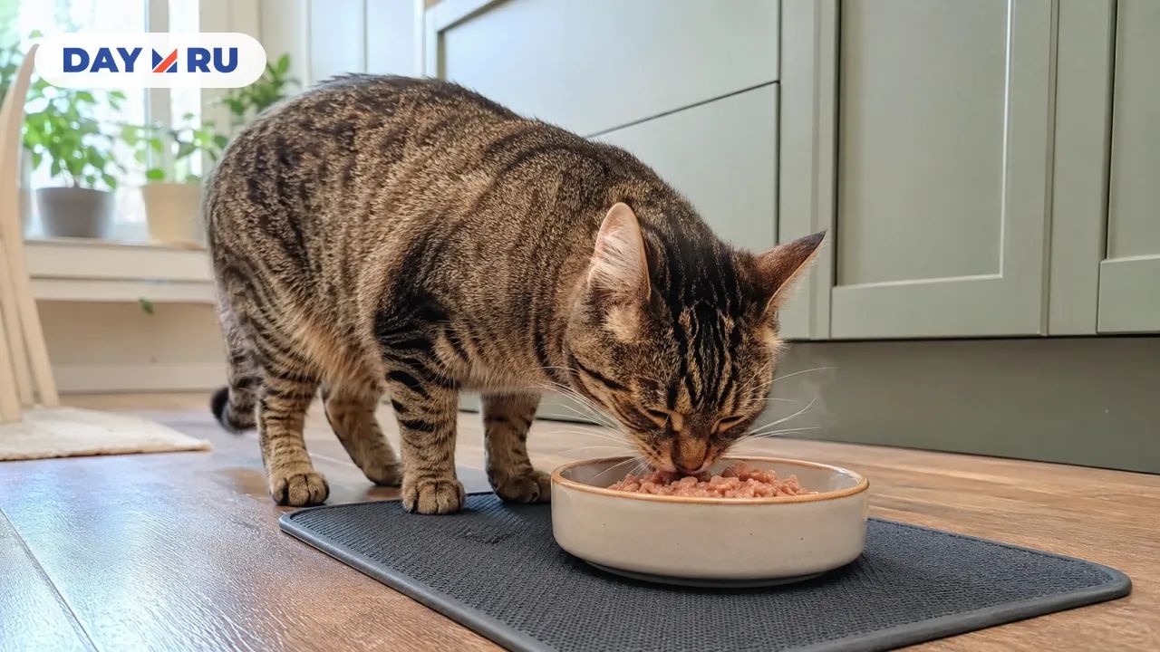 Кошка и корм
