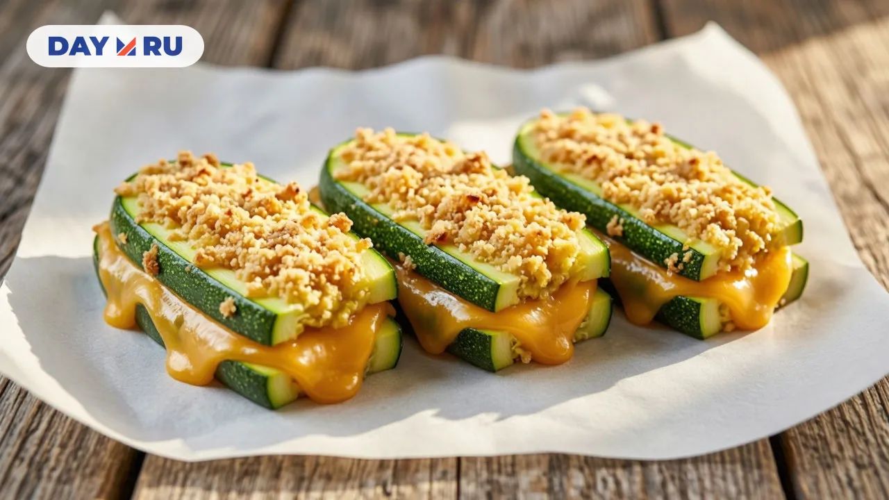 Запеченые кабачки с сыром