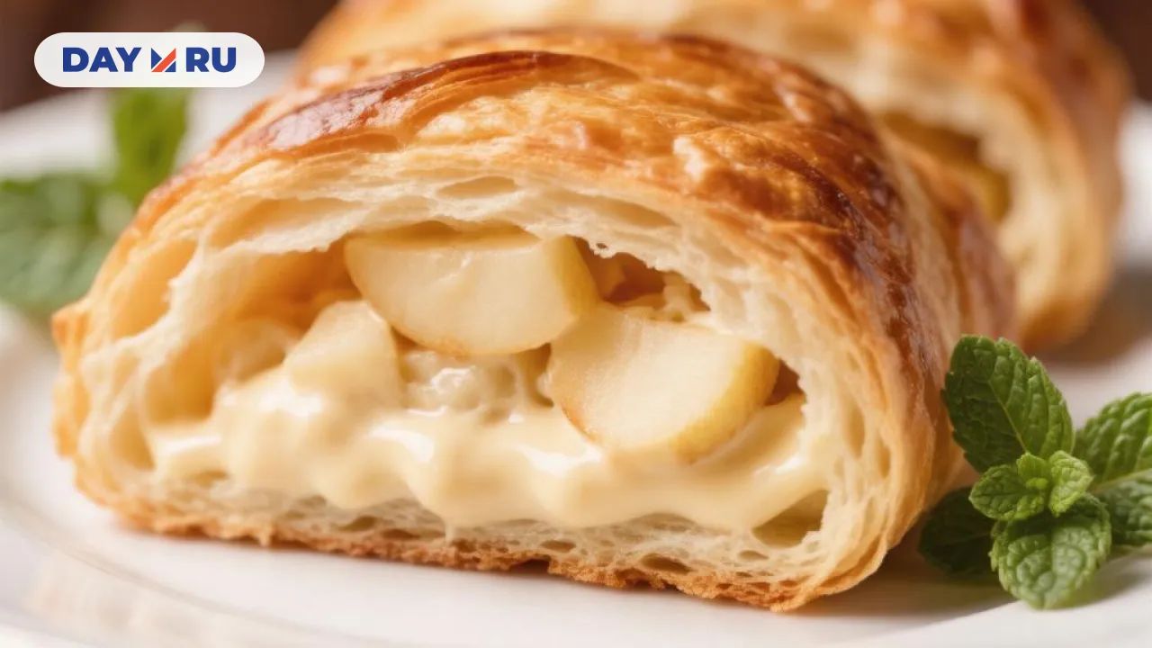 Слойки с яблоками
