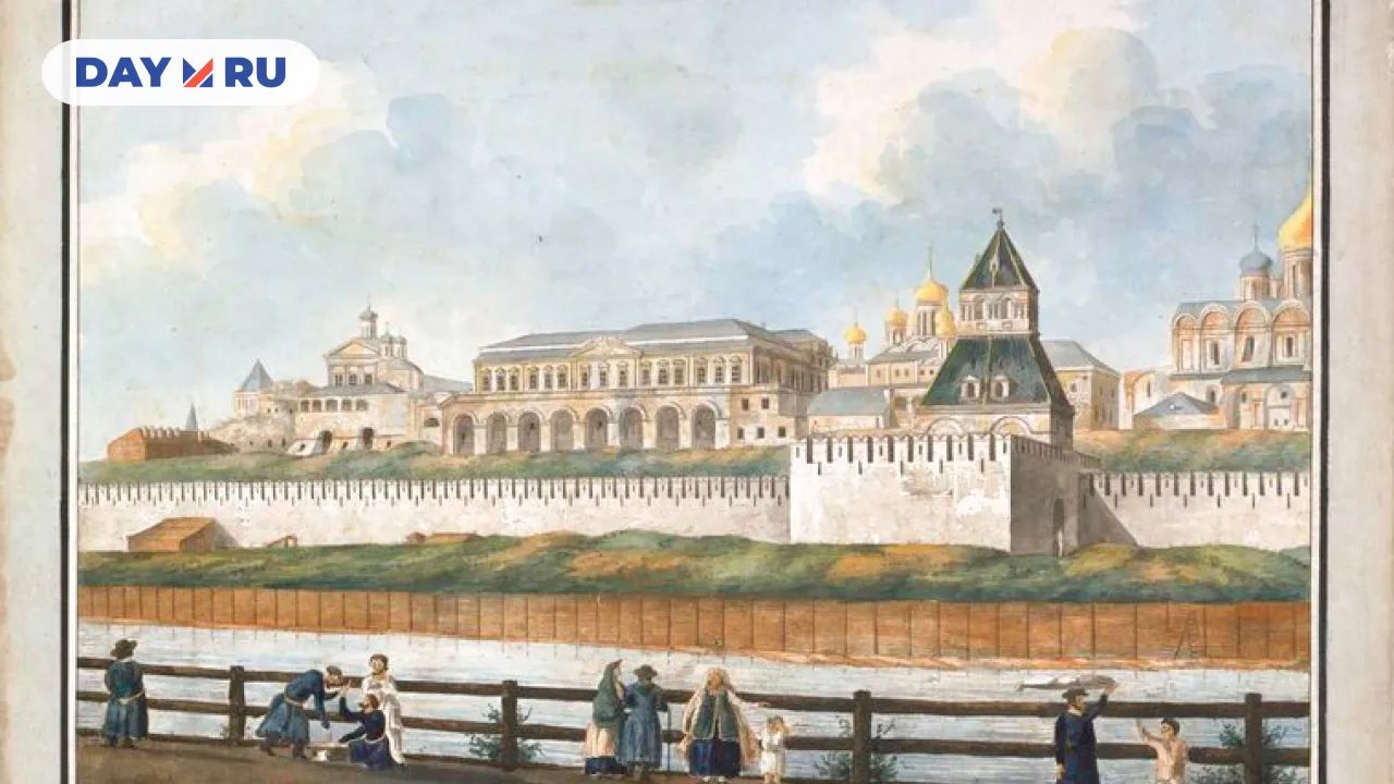 Тайницкая башня в конце XVIII столетия на акварели Франческо Кампорези