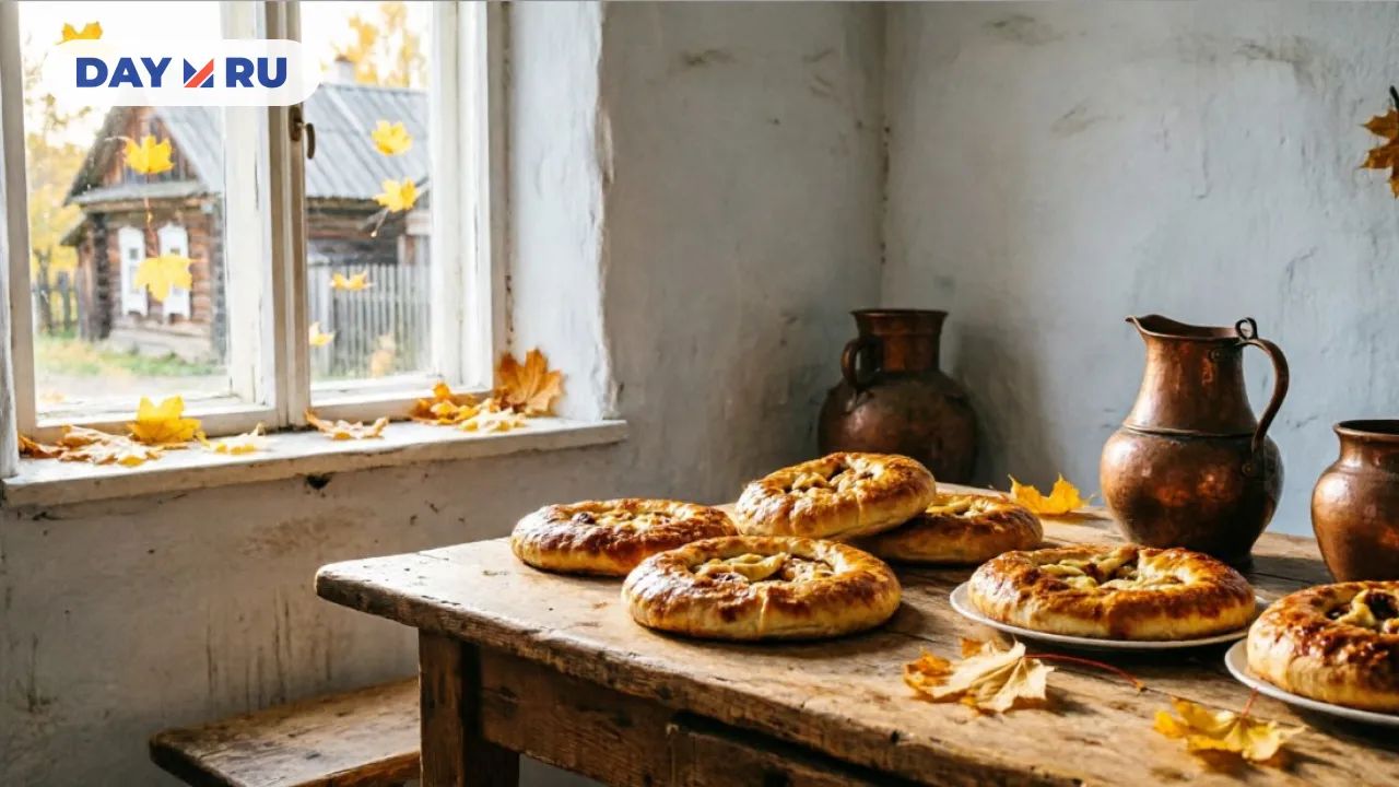 Пироги на столе в день Осенин